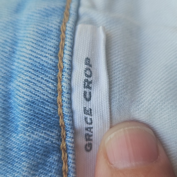 SLVRLAKE Grace Raw Hem High Waist Ankle Wide Leg Jeans 29 - Picture 7 of 12